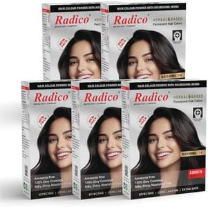 Radico Herbal Henna Black Hair Colur | Pack of 5