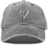 DALIX Hand Drawn Heart Hat Womens E