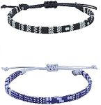 MILEILUOYUE Bracelets for Women Surf Beach Bracelet Set - Holiday Gifts - Handmade Boho Bracelets - Outdoor Sports Anklets for Men and Women - Ethnic Hippie Style Accessory, 7 inches, to weave