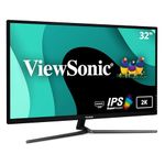 ViewSonic VX3211-2K-MHD 32 Inch Widescreen IPS WQHD 1440p Monitor with 99% sRGB Color Coverage HDMI VGA and DisplayPort