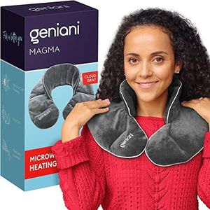GENIANI Microwavable Heating Pad for Neck and Shoulders with Herbal Aromatherapy - Calming Weighted Cordless Neck Wrap - Heat Pad for Pain Relief and Spasm - Hot and Cold Compress