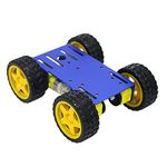 Swaytail 4Wd Robot Car Chassis Kit With Metal Robotic Frame&4Pcs Tt Encoder Dc Motor For Arduino|Raspberry Pie|Microbit,Diy Remote Control Mobile Moving Platform For Maker Education Spy Monitor