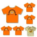 6PCS Orange Shirt Pins, Orange Tshirt Shaped Brooches for National Day for Truth and Reconciliation