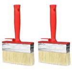 Drado 2 Pack Decking Paint Brush Set, Shed, Fence Paint Brushes, Decking & Timber Block Brush, for Wood Timber Block Gloss Wall Furniture Painting (30x120mm)