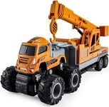 Alokik Enterprise 1:43 Metal Head Construction Crane Truck Toys Alloy Diecast Truck Set Toy, Diecast Miniature Car Model Best Birthday Gift For Kids (Pack Of 1),Yellow