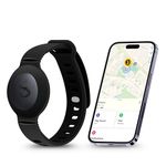 tag8 Dolphin Watch Tracker Rex iOS, GPS Tracker for Kids Teen, Special Needs Elderly - Real Time Mini Locator Watch Band - Hidden Tracking Device for iOS - Works with Apple Find My (Black)