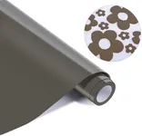 HTVRONT Puff Vinyl Heat Transfer -10" x 6ft Coffee 3D Puff Heat Transfer Vinyl for T-Shirt- Puff Htv Vinyl for Compatible with Cricut Cutting Machine-Easy Cut/Weed