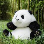 Chongker Weighted Panda Stuffed Animals, Panda Plush for Companion “HeHua”, Handmade Realistic Giant Panda Plush 4.6LBS, 16.5" Lifelike Animals