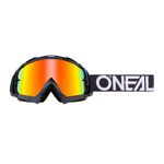 O'NEAL | Motocross-Goggles | Cycling MX MTB DH FR Downhill Freeride | Quality 1.2 mm 3D lens for ultimate clarity, UV protection | B-10 goggle | Adult unisex | Black white | one Size