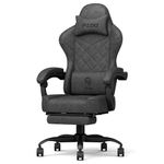 PZDO Gaming Chairs for Adults, Ergonomic Gaming Chair Computer Chair with Footrest, Chaise Gamer Reclining Pc Chair, Gaming Chair with Headrest and Lumbar Support, Teens Kids, 350 lbs(Black)