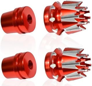 Fraizoe RC 2pcs M3 Transmitter Stick Ends Aluminum Rocker Stick Caps for RC Car Plane Boat Controller Thumb Accessories, Compatible with Frsky X7, Flysky I6S, Futaba, Spektrum DX6, Taranis X9D (Red)