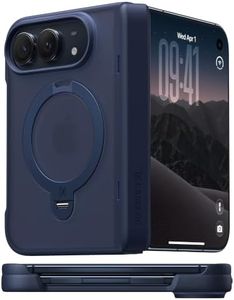 CASEKOO Night Sky Blue for iPhone Duo Case with 360 Spin Magnetic Stand | Fit for MagSafe, Full Hinge Protection, Ring Holder Shockproof Translucent Matte Duo Case 7.6'', Hands-Free Viewing, Travel