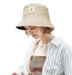 Alexvyan Sun Visor Hats for Women UV Protection Wide Brim Summer Cap for Girls Hat UV Protection Breathable Casual Beach Hat, Sun Protection Cap for Women (Beige and Black Reversible)