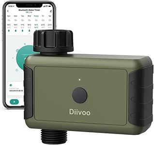 Diivoo Bluetooth Water Timer for Garden Hose, Smart Sprinkler Irrigation Timer with Timing, Frequency, Duration and Rain Delay, Working Range is 49.2ft for Outdoor Garden Lawn Pool Watering