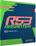 Andro Rasanter R53 Table Tennis Rubber - Ultramax Thickness - Fastest Rubber from Andro - Max Speed Max Power (Black)