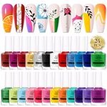 BORN PRETTY 6ml Nail Art Stamping Polish Colourful Manicuring Plate Printing Polish Varnish 25 Colors Set