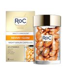 RoC - Multi Correxion Revive + Glow Night Serum Capsules - Anti-Wrinkle & Aging Treatment - Vitamin C - Dark Spot Reduction & Skin Radiance - Overnight Skin Resurfacing - 30 Capsules