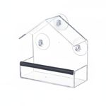 VISTORA Transparent Window-Side Feeder Feeder Easy to Install Suction Cup Bird Feeder for Balcony, Garden House Shape a W