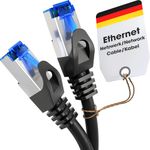 KabelDirekt – 3m – Ethernet Cable, LAN Cable, Network Cable – Available in 0.25-30m (Fibre Optic Speed for Gigabit Networks with 1Gbps, for Switches/Routers/Modems with RJ45, black/silver)