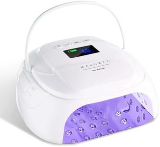 Makartt UV Nail Lamp – 30W Fast Curing UV Light with Handle Rechargeable Cordless Nail Dryer for Gel Nail Polish with 45 Beads Dual Lights 4 Timers LCD Smart Sensor for Nail Art Design(White)