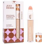 Just Herbs Concealer for Face Makeup With Liquorice Root Dewy Finish, Full Coverage Ultra Blendable Dark Circle Spot Brightening and Correcting Concealer 6ml (Procelain)