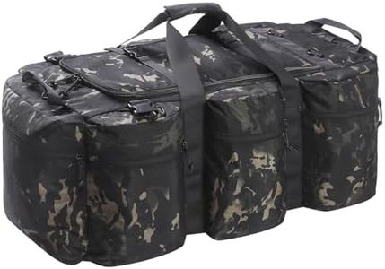CECKQUE 105l Military Duffle Bag Large Size, Extra Large Deployment Army Tactical Duffle Bag For Men, Heavy Duty Duffle Bag For Travel Hunting Camping Storage, Large - Camo 1, extra large, Military