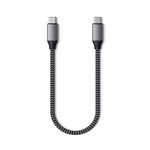 SATECHI USB-C to USB-C Charging Cable 10 inches/ 25 cm For M2/ M1 MacBook Pro/Air, M2/ M1 iPad Pro/Air, M2 Mac Mini, iMac M1(Space Grey)