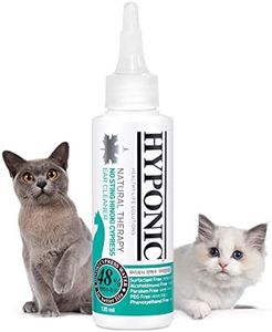 HYPONIC Premium No-Sting Hinoki Cypress Ear Cleaner for All Cats 4.06 oz - Ear Cleaning Solution, Cleans and Removes Odors