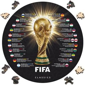FIFA Historic World Cups L50 Premium Puzzle for Adult, Creative Collectible for Fans, Officially Licensed, Football Fan Souvenir for Home Bar Wall Decor,300pcs Irregular Shape Puzzle, 5MM Thick