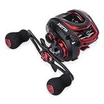 Goture Red Baitcasting Fishing Reel, Lightweight Baitcaster Reel - 7.64OZ, 18LB Max Drag 7.1:1 Gear Ratio, Freshwater & Saltwater Casting Reel, Magnetic+Centrifugal Braking System, Left Hand