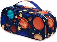 Galaxy Pencil Case for Boys Super Large Capacity 3 Compartments Space Pencil Pouch Space Galaxy Gifts for Students Teen Boys Makeup Bag