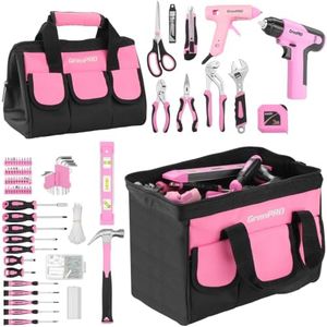 GRENPRO 289pcs Drill Set For Women,with 7.2V Cordless Drill & Hot Glue Gun