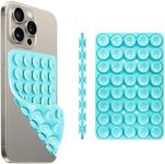 Giumel 1 Pack Silicone Suction Cup Phone Case Mount Double Sided, Phone Accessories Hands-Free Strong Grip Holder for Selfies and Videos, Silicon Phone Stand Sticky for iPhone and Android Sky Blue