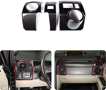 Car Air Vent Cover AC Outlet Trim, Dashboard Air Conditioner Trim Panel, Dashboard Side Air Vent Cover Frame for Hummer H2 2003-2007 (Carbon Fiber Texture)