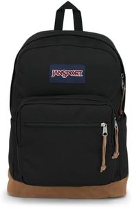 JanSport Right Pack Backpack - Durable Daypack with Padded 15" Laptop Sleeve, Spacious Main Compartment & Integrated Water Bottle Pocket - Black