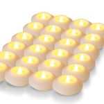 LARDUX Pack of 24 LED Floating Candles - 3 Inch Flameless Plastic Floating Tea Lights for Bathtub Swimming Pool Vase Centerpiece Decoration