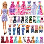 Festfun 15 Doll Clothes 9 Fashion Dresses 3 Tops 3 Pants Outfits for 11.5 inch Doll Girl Gift