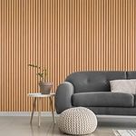 DecorAndDecor Acoustic Slat Wood Wall Panel and Ceiling Panelling Decorative 3D MDF 120 x 60 Oak