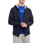 Champion Men's Powerblend Full-Zip Hoodie Warm Up or Track Jacket, Navy, S