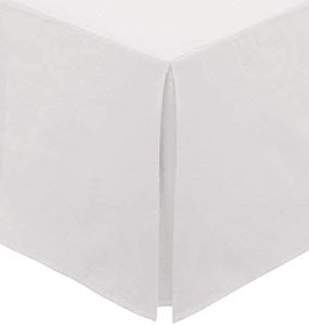 Comfy Nights Plain Microfibre Non Iron Soft Pleated Platform Base Valance (King, White)