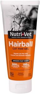 Nutri-Vet Hairball Paw Gel for Cats | Salmon Flavored Gel to Help Reduce and Eliminate Hairballs | 3 Ounces