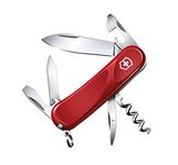 Victorinox Evolution 10 Swiss Army Pocket Knife, Medium, Multi Tool, 13 Functions, Blade, Bottle Opener, Red