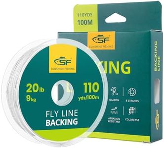 SF Braided Fly Fishing Trout Line Backing Line 20LB 100m/108yds White-N