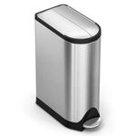 simplehuman 18 Liter/ 4.8 Gallon Butterfly Lid Kitchen Step Trash Can, Brushed Stainless Steel