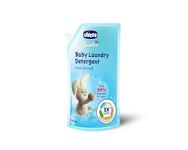 Chicco Baby Laundry Detergent 1L Pouch - Fresh Spring | Liquid Detergent for Baby Clothes | Kills 99% Bacteria and Fungi | 5X Stain Fighter | Free From Harsh Chemicals & Colorants