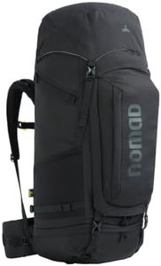 NOMAD Batura Backpack - Premium 70L Pack with Rain Cover Included | Lightweight Rucksack for Traveling, Hiking, Camping, Outdoor Sports (Black)