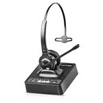 Leitner LH370 3-in-1 Wireless Office Headset with Mic – Computer, Telephone, and Cell Phone Headset – 5 Year Warranty – Single-Ear