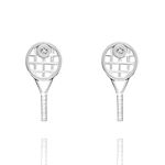 URBAN SHe° 925 Sterling Silver 925 Tennis Racket Studs Earrings Tennis Player Lover gift sports