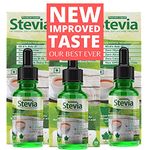 Bliss of Earth Stevia Liquid Drops Sugar free Zero Calorie Diabetic and Keto Friendly Sugar Substitute Glycerin Free 99.8% REB Glass Bottle Pack of 3x30ml