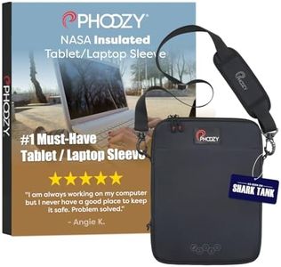 PHOOZY Insulated Thermal Sleeve for Laptops, iPads, MacBooks & Similar Sized Tablets or Laptops up to 11" - Patented NASA Thermal Technology Extends Battery Life in The Cold (Cosmic Black)